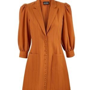 Danielle Bernstein Pinstripes tuxedo mini Dress